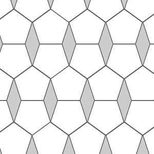 Pentagons tiling an area